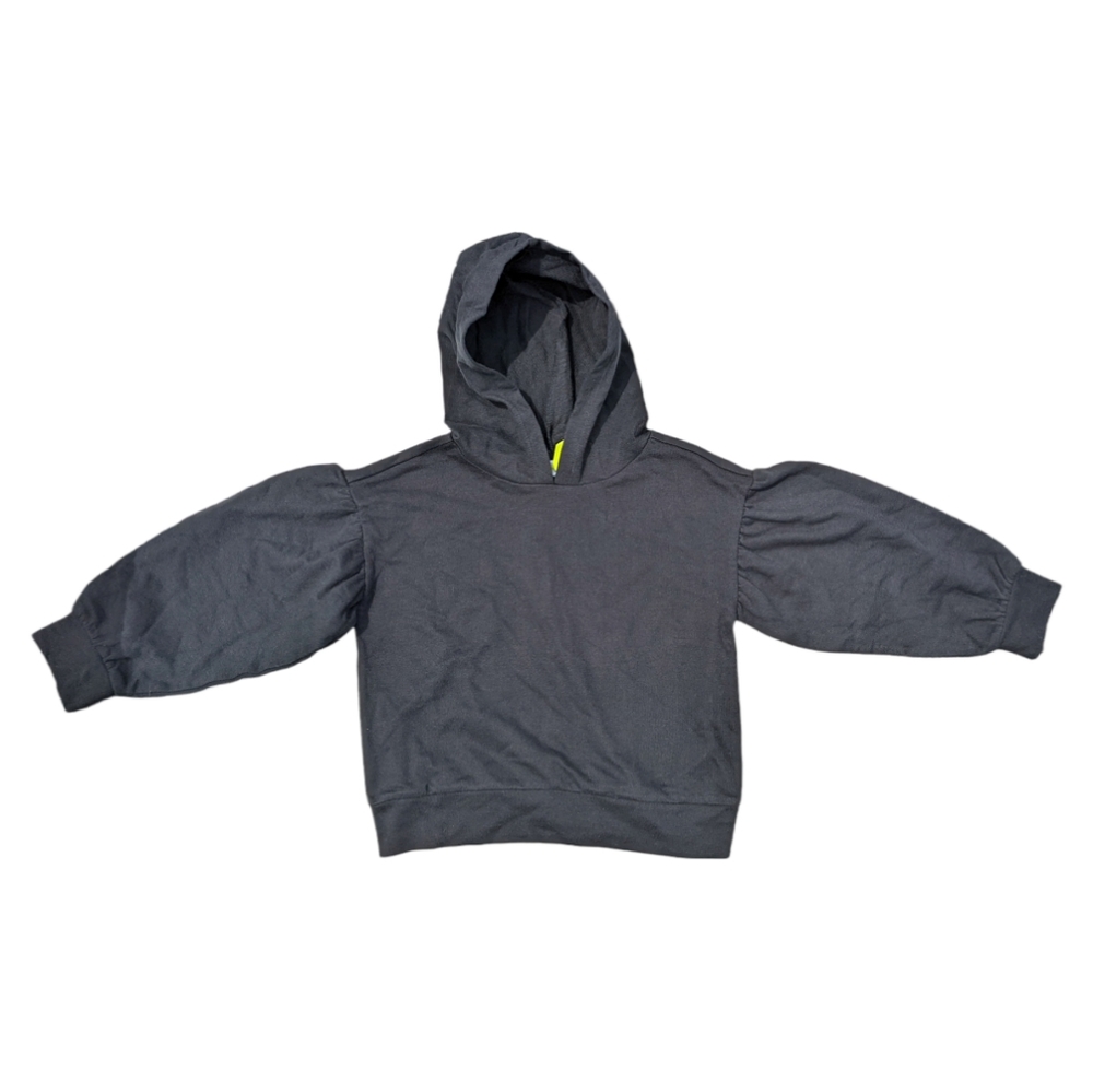 Crazy 8 Girls S 5-6 Black Ruffled Sleeves Hoodie